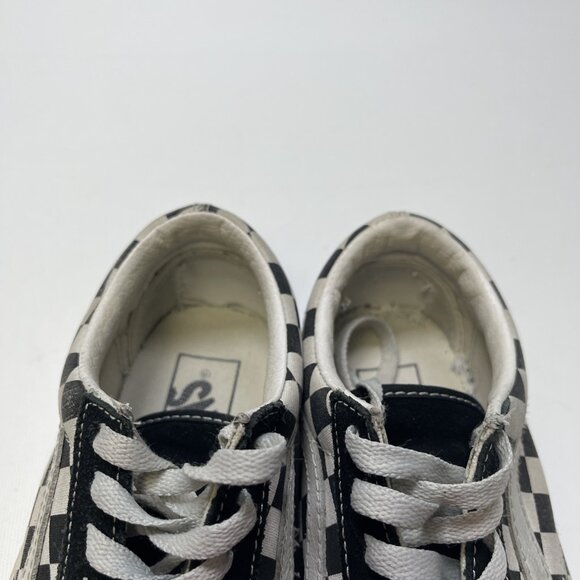 Y2K Vans Old Skool Platform Black White Checkerboard Women’s Size 6 Skater Punk - Picture 8 of 14